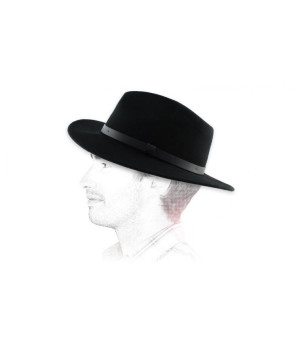 zwarte heren fedora hoed Messer fedora zwart
